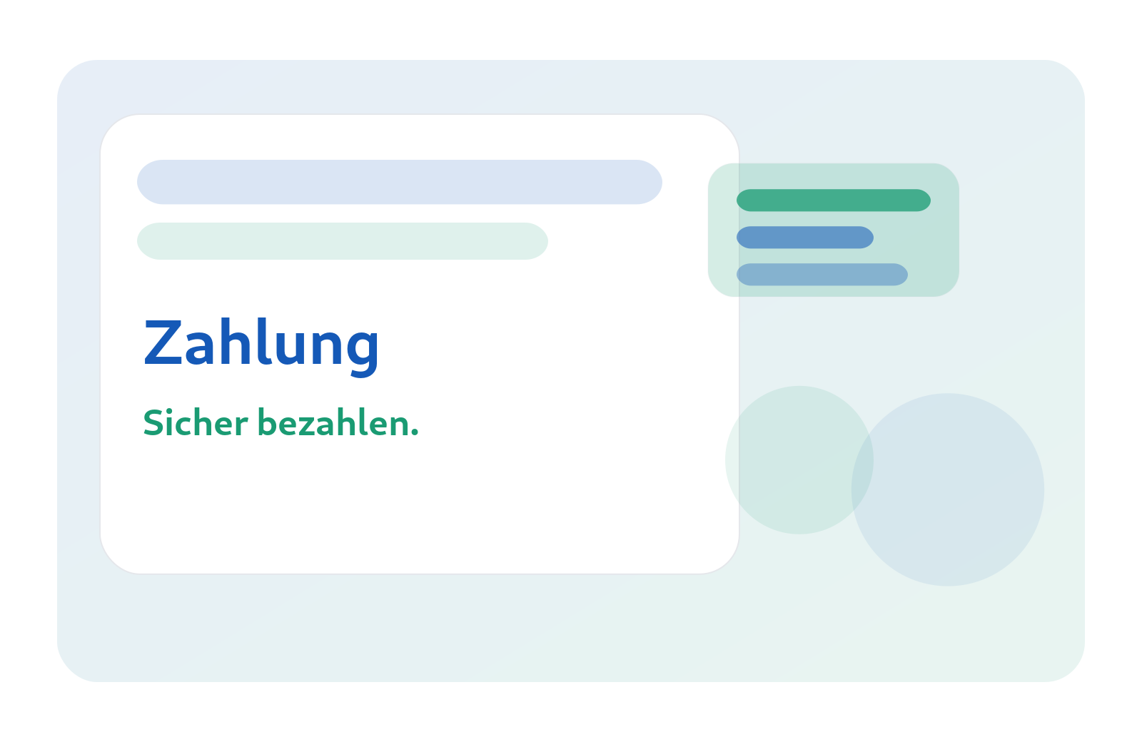 Illustration: Zahlung – sichere Verfahren.