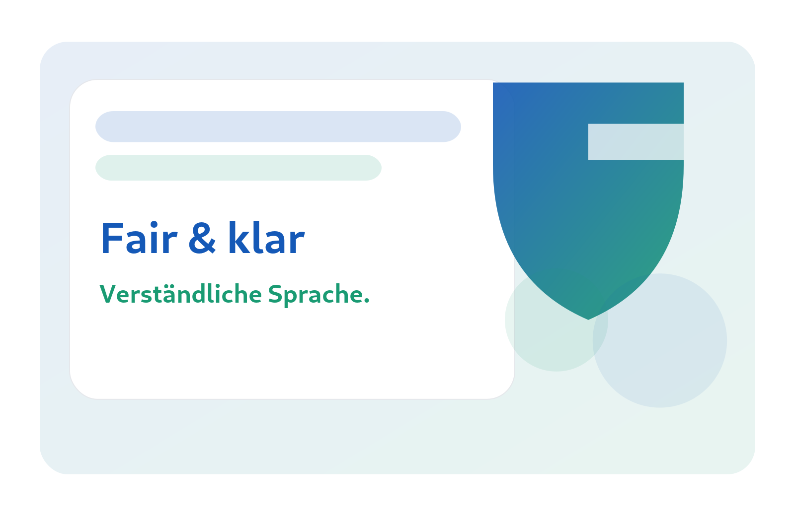 Illustration: Fair & klar – verständliche Struktur.